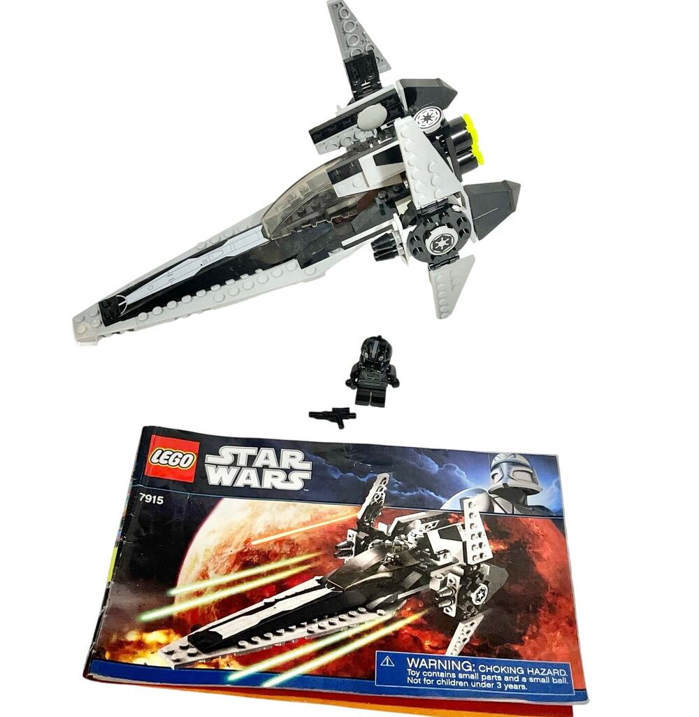 Lego Star Wars Imperial V-Wing Starfighter (7915) Set 96% Complete 2011